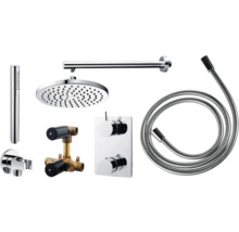 Douchegarnituur met hoofddouche, handdouche, doucheslang en thermostaat