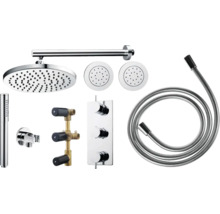 Douchearmatuur set met hoofddouche, handdouche en thermostaat