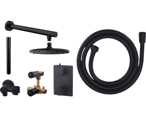 Doucheset met hoofddouche, handdouche, doucheslang en thermostaat