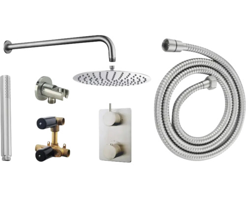 Douchearmatuur set met hoofddouche, handdouche en doucheslang