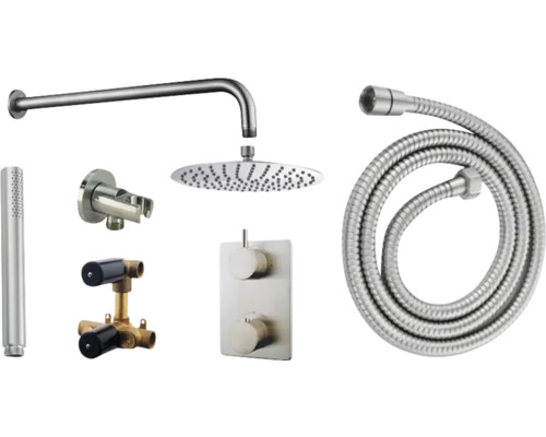 Doucheset met hoofddouche, handdouche, doucheslang en kranen