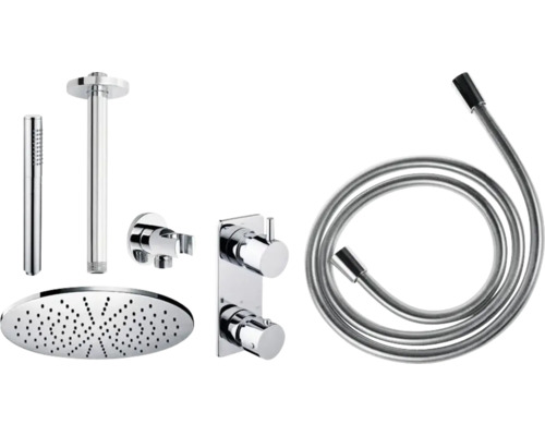 Doucheset met hoofddouche, handdouche, doucheslang en thermostaat