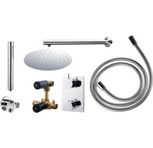 Complete doucheset met hoofddouche, handdouche, doucheslang en thermostaat