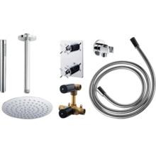 Douchearmatuurset met hoofddouche, handdouche, doucheslang en bedieningselementen