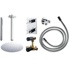 Douchegarnituur set met handdouche, hoofddouche, thermostaat en doucheslang