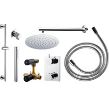 Douchesysteem met hoofddouche, handdouche, thermostaat en doucheslang