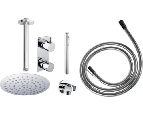 Douchegarnituur set met hoofddouche, handdouche en thermostaat