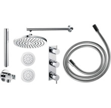 Douchekopset met handdouche, hoofddouche, doucheslang en thermostaat