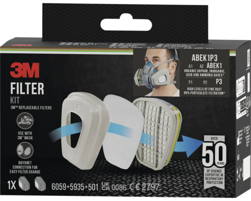 3M filterset met vervangbare filters voor 3M maskers