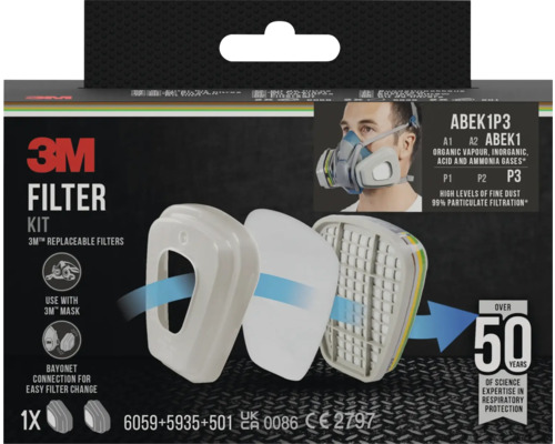 3M filterkit met vervangbare filters voor 3M maskers