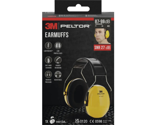 3M Peltor oorkappen op de verpakking