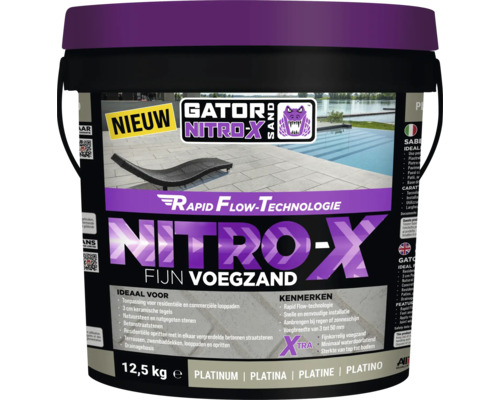 Gator Nitro-X voegmortel, 12,5 kilogram, geschikt voor wandelpaden en terrassen
