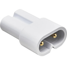 Witte lampstekker met twee pinnen