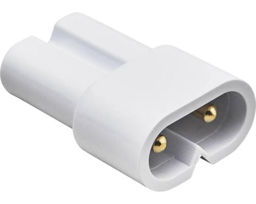 Witte lampstekker met twee pinnen