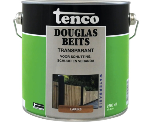 Tenco Douglas Beits Transparant, 2500 ml blik, geschikt voor schuttingen, schuren en veranda's
