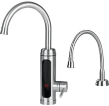 Elektrische kraan met digitale temperatuurweergave en flexibele uitloop