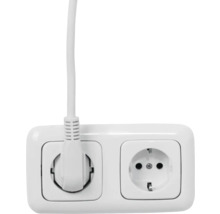 Dubbel stopcontact met stekker