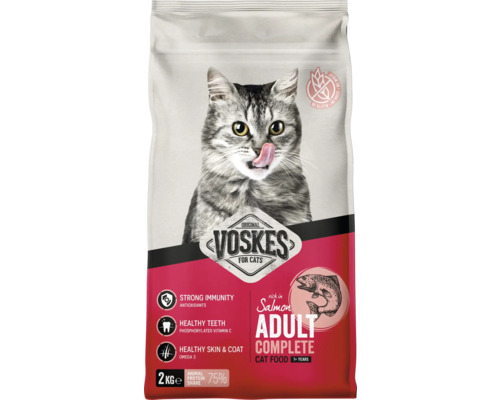 Voskes Adult kattenvoer met zalm, 2 kg