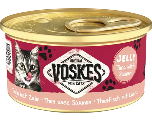 Voskes kattenvoer tonijn met zalm in gelei