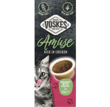Voskes Amuse kattenvoer met kip, graanvrij, voor huid en vacht, 7 stuks à 30 gram