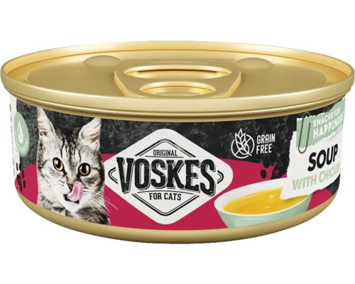 Voskes kattengraanvrije kippensoep in blik