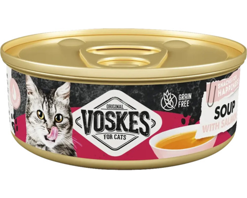 Voskes kattensoup met zalm in blik