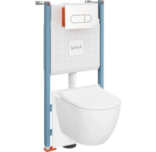 Vitra inbouwreservoir met hangend toilet en bedieningspaneel