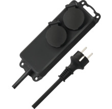 Verlengsnoer met twee contactdozen en stekker