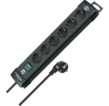 Stekkerdoos met zes stopcontacten en schakelaar