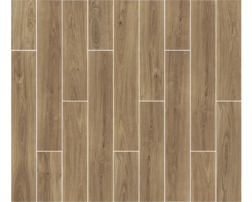 Gelegd keramisch parket in houtlook.