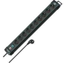 Verlengdoos met tien stopcontacten en schakelaar