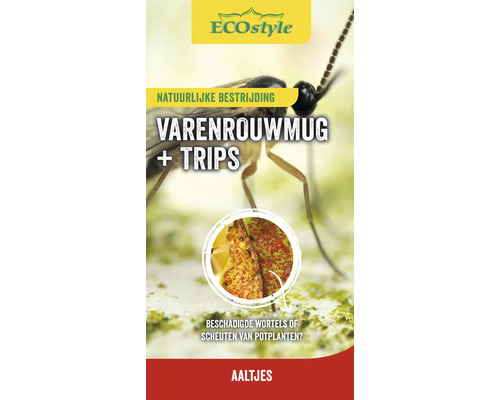Product voor de natuurlijke bestrijding van varenrouwmuggen en trips