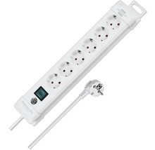 Stekkerdoos met zes stopcontacten en schakelaar