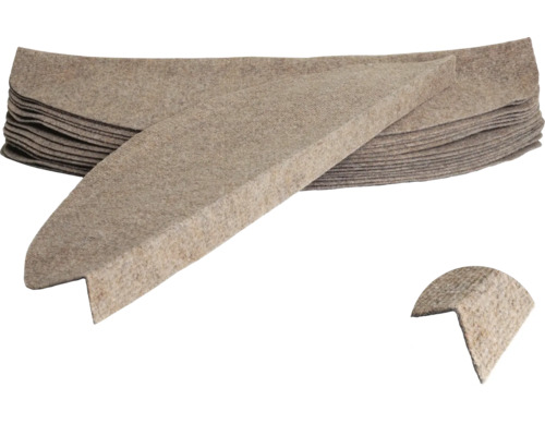 Hoek van vilt als randbescherming