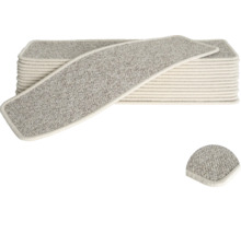 Set trapmatten met textieloppervlak en festonranden