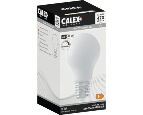 Calex ledlamp, 4,5 watt, 470 lumen, E27 fitting