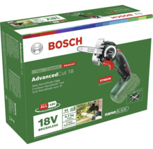 Verpakking van de Bosch AdvancedCut 18 accu-nanozaag