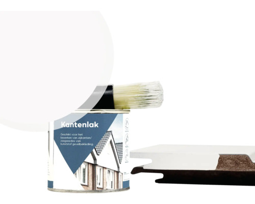 ESCADE Kantenlak cremewit RAL9001, 250ml Blik randlak met kwast voor het bewerken van kunststof gevelbekleding