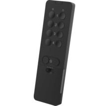 Zwarte afstandsbediening met ronde knoppen