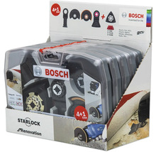 Bosch Starlock renovatieset met diverse zaagbladen en schuurbladen in verpakking