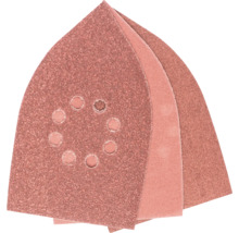 Driehoekig schuurpapier met perforatie in een set