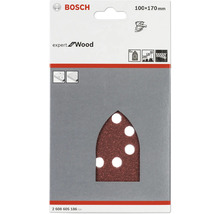 Bosch Logo. Zes schuurbladen voor hout, circa 100x170 millimeter.