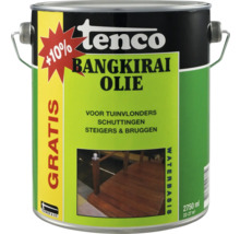 Tenco Bangkirai olie voor tuinvlonders, schuttingen, steigers en bruggen in een 2750 ml blik