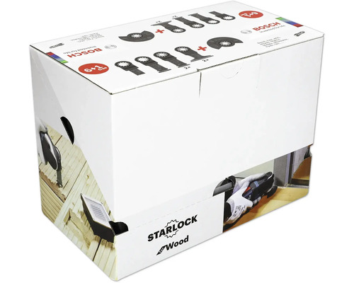 Bosch Starlock houtaccessoires set in een verpakking