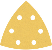 Driehoekig schuurpapier met gaten voor een schuurmachine