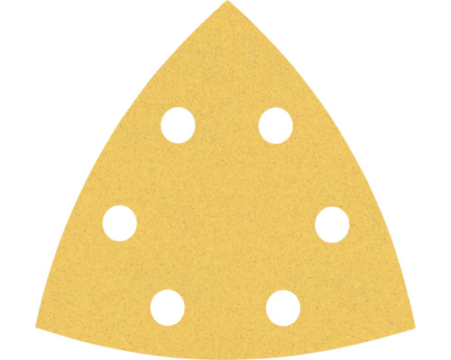 Driehoekig schuurpapier met gaten voor een schuurmachine