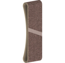 Bruin tapijt met textielstructuur en antisliprug