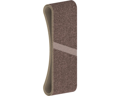 Detailweergave van een bruine deurmat met ribbelstructuur en versterking