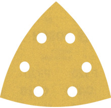 Driehoekig schuurpapier met zes gaten