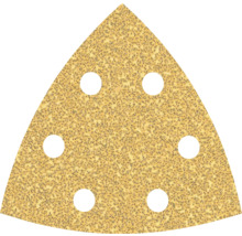 Driehoekig schuurpapier met gaten voor stofafzuiging